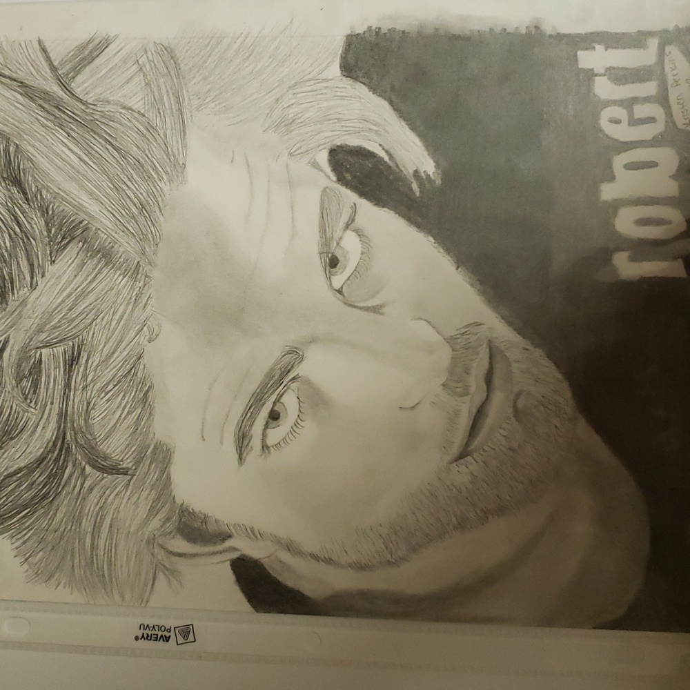 8.5x11 Robert Pattenson pencil drawing